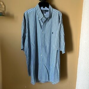 Ralph Lauren Blake Men's XL Stripe Short Sleeve Button Down Shirt Size XL
